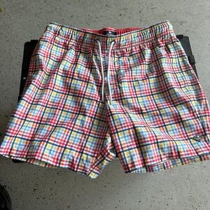 Sperry Multicolor Plaid Swim Board Shorts